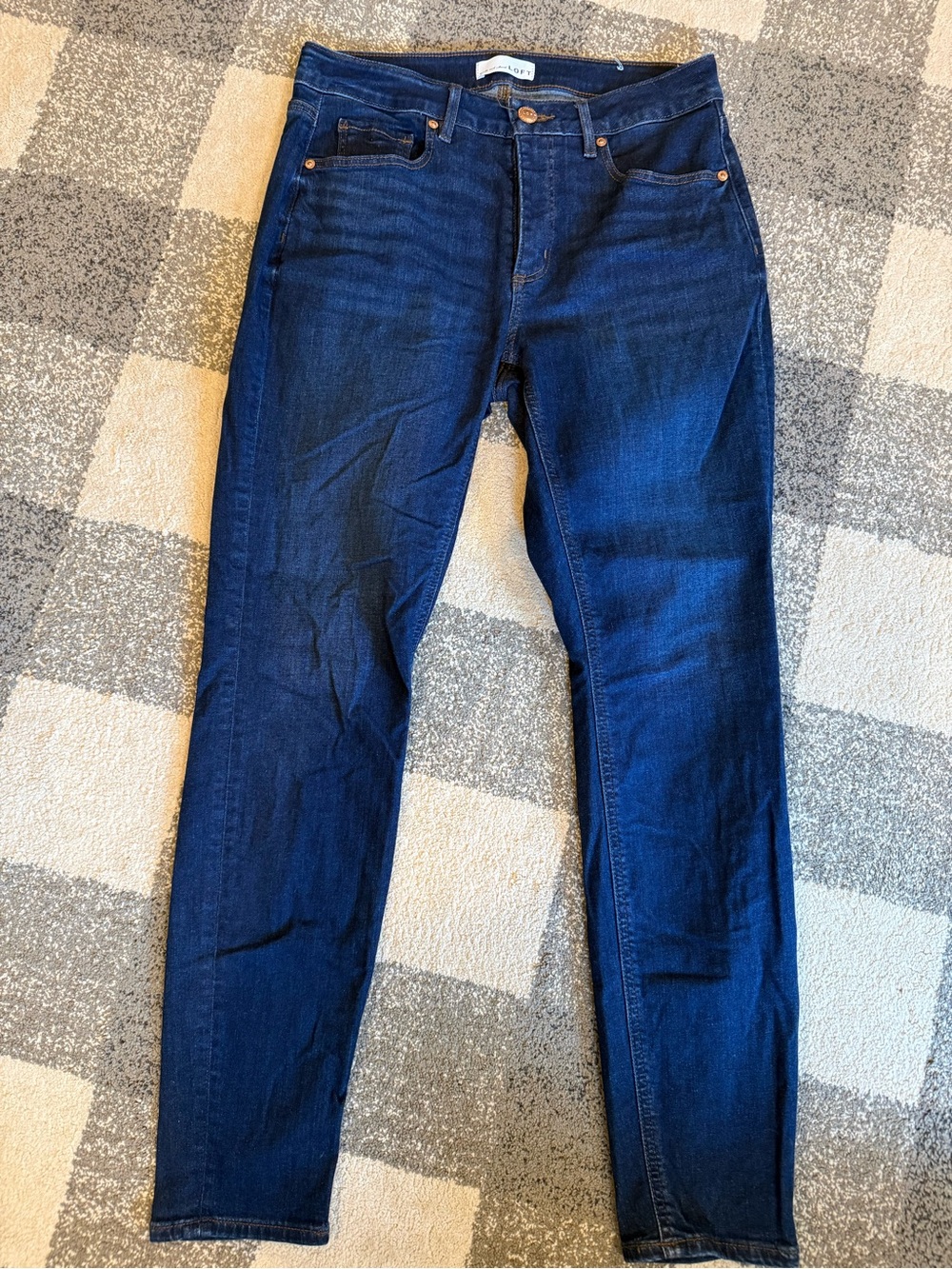 LOFT Women's Dark Indigo Skinny Jeans